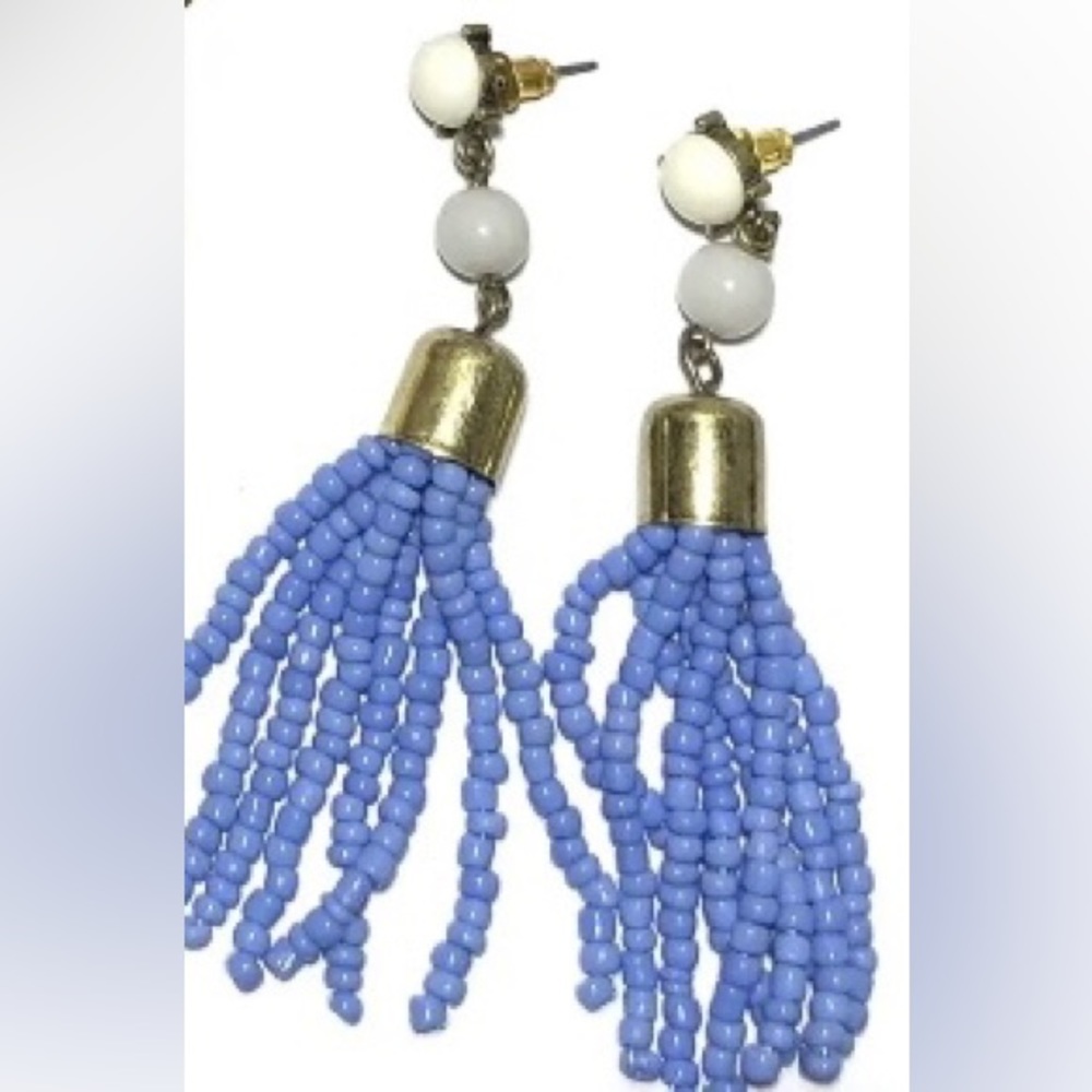 Vintage Solid Seed Bead Dangle Earrings